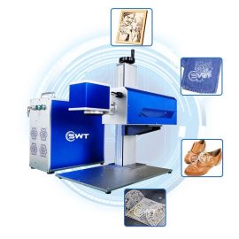 Separate Type Portable CO2 Laser Marking Machine 60W Power for Plastic / Leather Material Logo Print